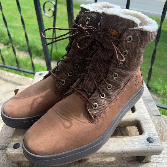 Timberland Mens Size 10 Davis Square Roll Top Mid Brown Chukka Boots #A2K9R main image 12